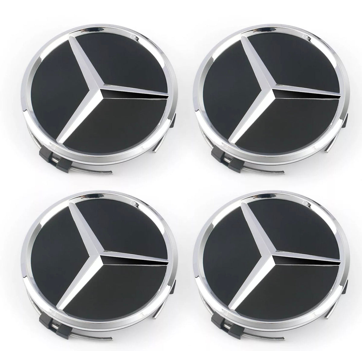 Mercedes Benz 2 Floating Center Caps - 4 Caps without Brand Name