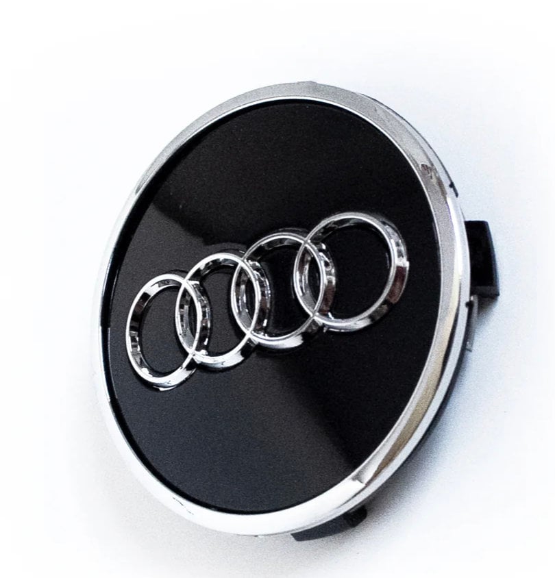 Audi 3 Floating Center Caps Small - Black