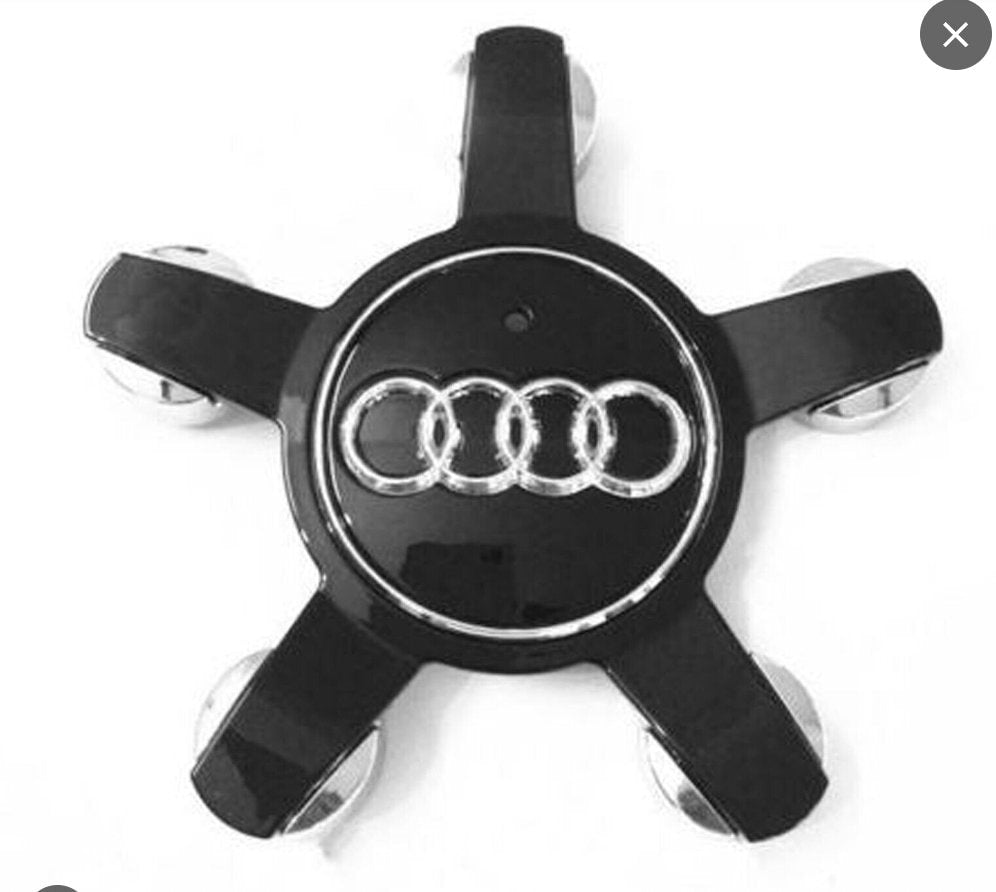 Audi 3 Floating Center Caps XL Black