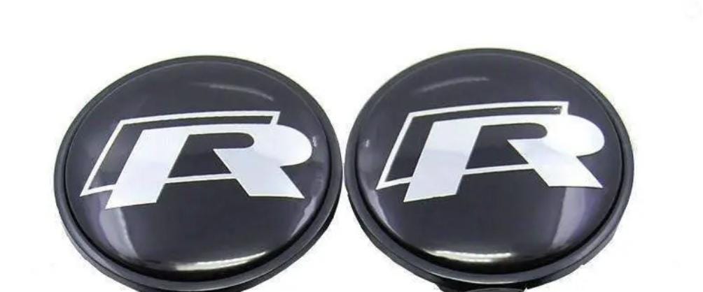 Volkswagen Floating Center Caps - R logo