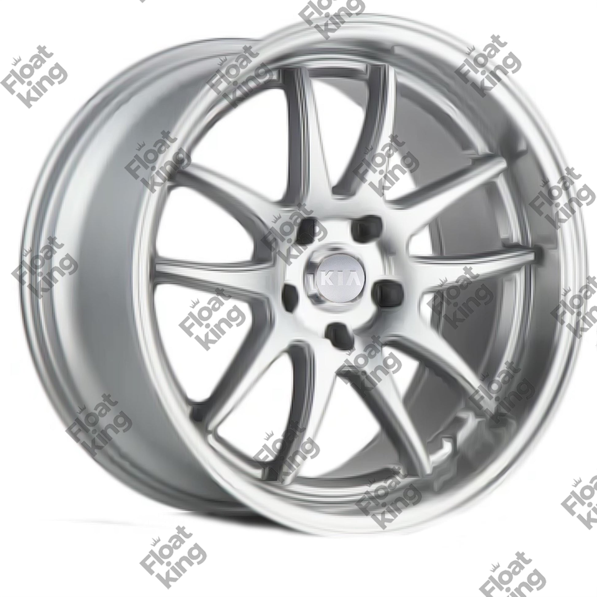 KIA Floating Center Caps – 58mm - How it looks on Rim