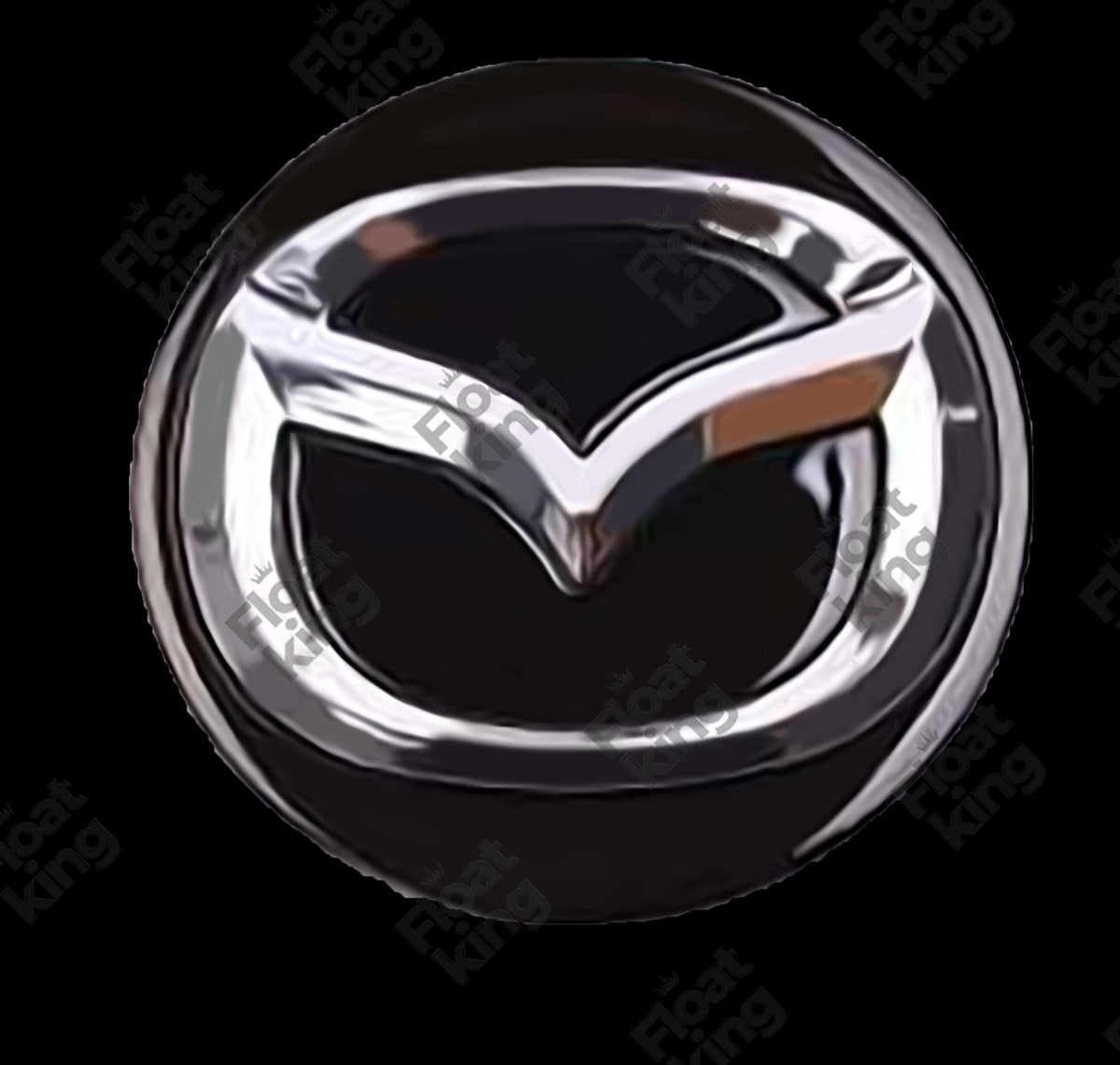 Mazda Floating Center Cap - Black & Silver