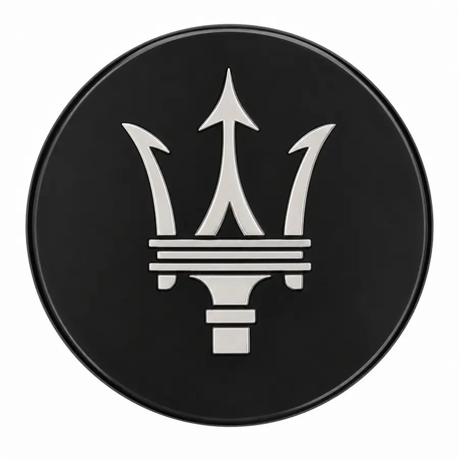 Maserati black and silver trident 60mm floating center cap