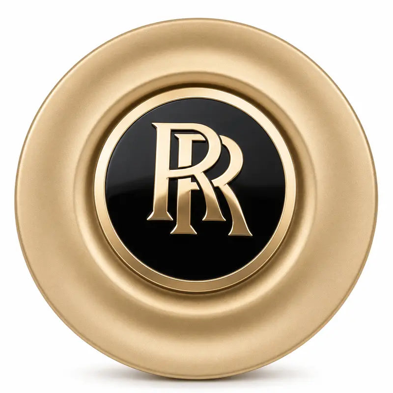 Rolls-Royce XL floating center cap - Satin Champagne Gold — Pantone 7407 C